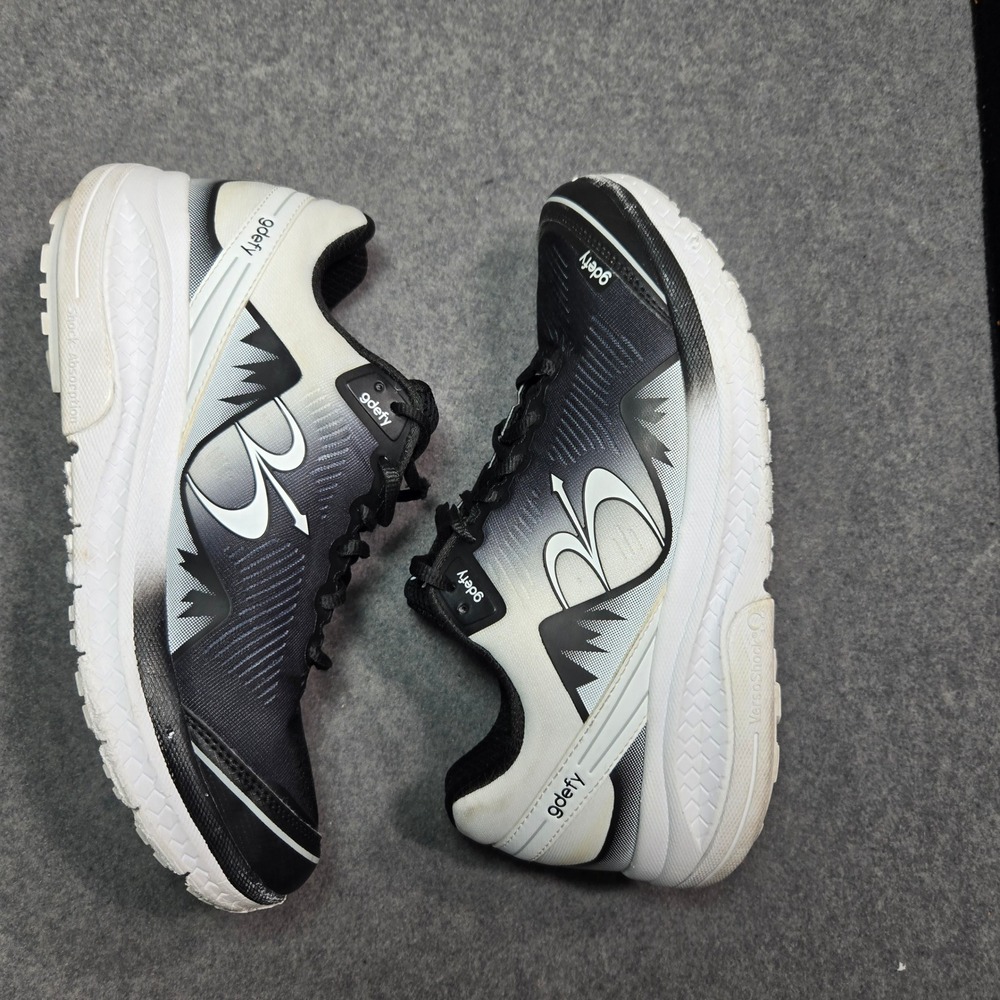 Gravity Defyer G-Defy Ion Walking Shoes Womens Black White Orthopedic Sneaker 10
